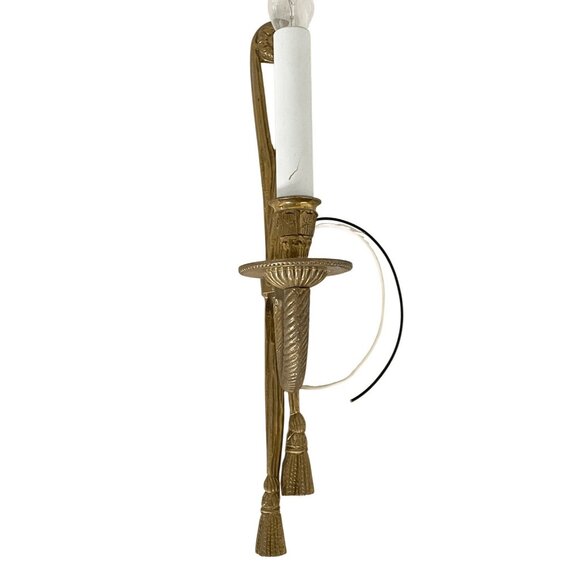 19th Century Louis XVI Style Knot and Tassel Candle Wall Scince Single Light